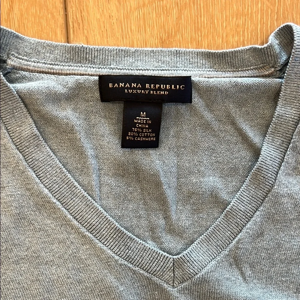 Banana Republic V-Neck Sweater - Soft Blue Mens Size M
